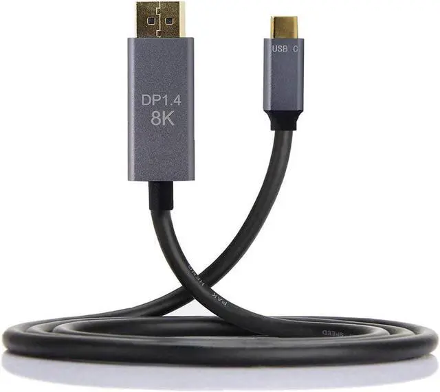 Alt view image 2 of 6 - USB 3.1 Type C USB-C to DisplayPort 1.4 DP 8K 30hz UHD HDTV Cable 2m for Laptop