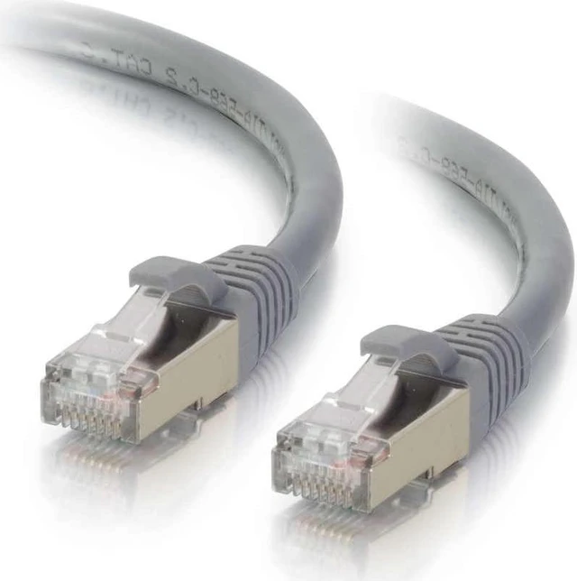 Main image of C2G 00654 Cat6a Cable - Snagless Shielded Ethernet Network Patch Cable, Gray (35 Feet, 10.66 Meters)