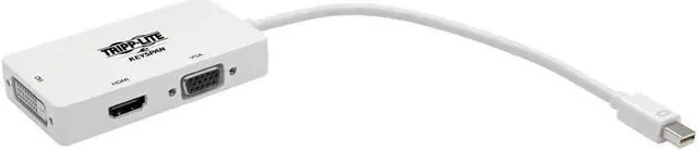 Alt view image 3 of 7 - Tripp Lite 3-in-1 Mini DisplayPort to VGA/DVI/HDMI Adapter