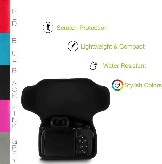 Alt view image 2 of 14 - Ultra Light Neoprene Camera Case Compatible with Nikon Coolpix P1000