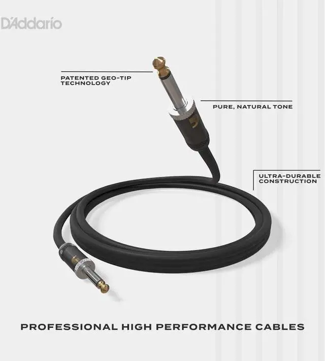 Alt view image 2 of 15 - DAddario American Stage Instrument Cable 10 feet