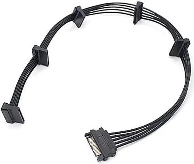 Alt view image 7 of 13 - 15 PIN Sata Power Splitter(2Packs) 15 Pin Sata to 5 Sata Power Splitter Adapter Cable- 21 Inches