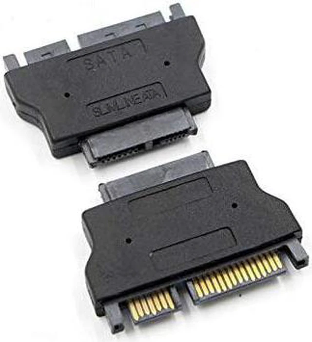 Alt view image 2 of 10 - Slimline SATA Adapter Serial ATA 7+15 22pin Male to Slim 7+6 13pin Female Adapter for Desktop Laptop HDD CD-ROM Hard Disk Drive