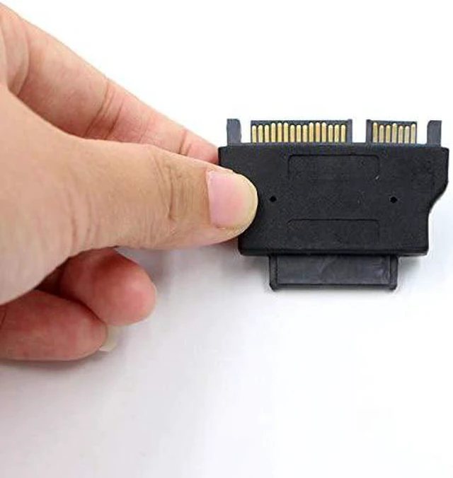 Alt view image 3 of 10 - Slimline SATA Adapter Serial ATA 7+15 22pin Male to Slim 7+6 13pin Female Adapter for Desktop Laptop HDD CD-ROM Hard Disk Drive
