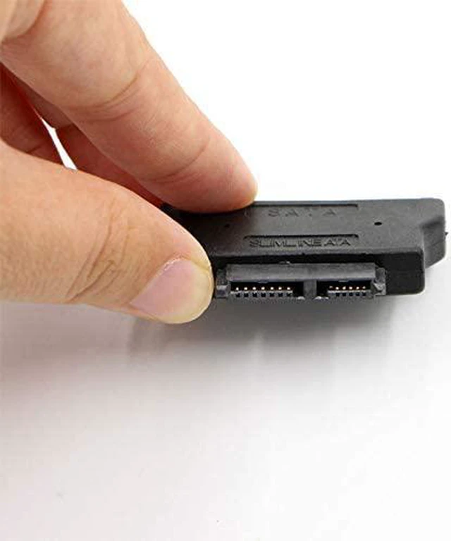 Alt view image 4 of 10 - Slimline SATA Adapter Serial ATA 7+15 22pin Male to Slim 7+6 13pin Female Adapter for Desktop Laptop HDD CD-ROM Hard Disk Drive