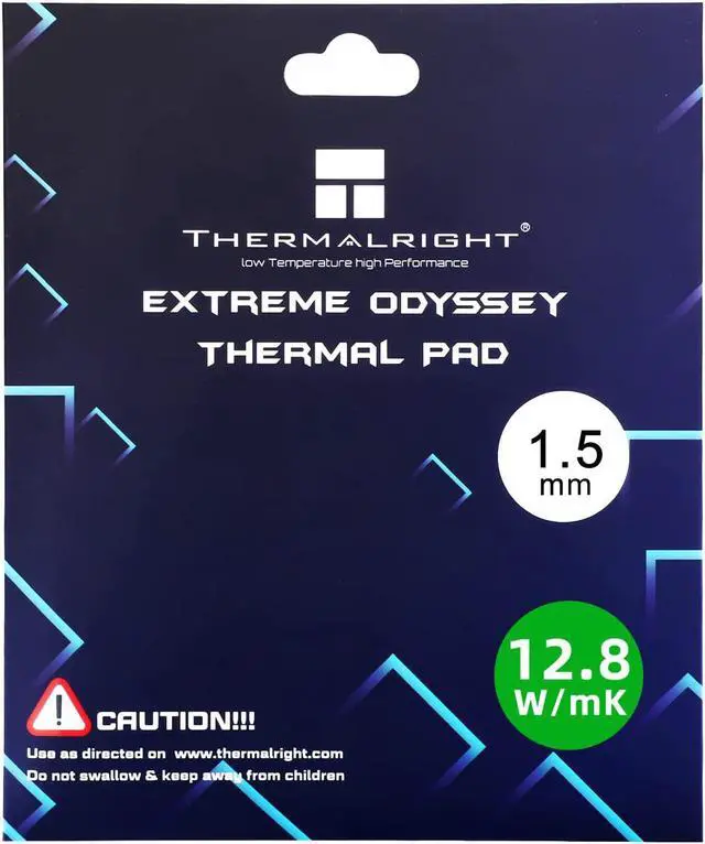 Main image of Thermalright Thermal Pad 12.8 W/mK 120x120x1.5mm Non Conductive Heat Resistance Extreme Odyssey Silicone Thermal Pads for PC Laptop Heatsink/GPU/CPU/LED/SSD/PS4 Cooler (1.5mm)