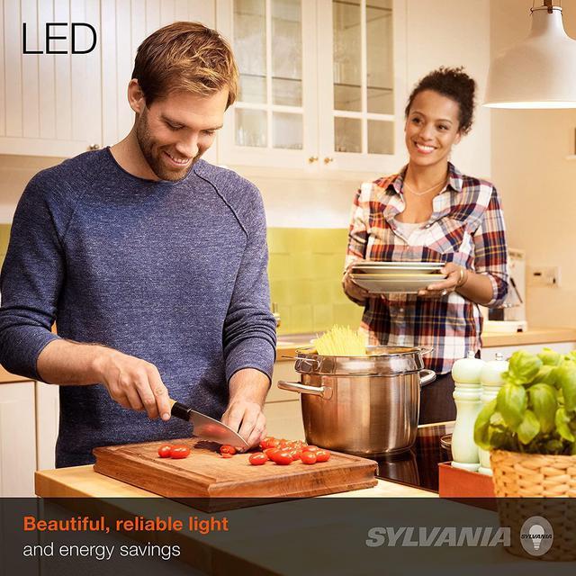 Alt view image 3 of 7 - SYLVANIA ECO LED Light Bulb A19 60W Equivalent Efficient 9W 7 Year 750 Lumens 2700K Non-Dimmable Frosted Soft White - 8 Count (Pack of 1) (40821)