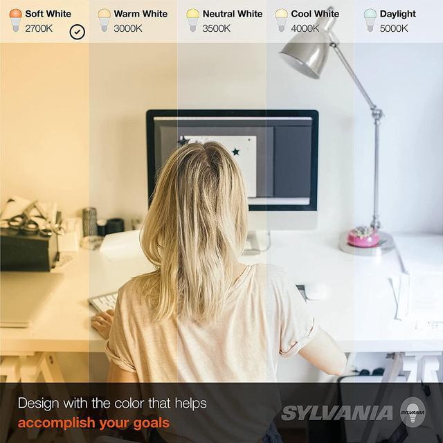 Alt view image 6 of 7 - SYLVANIA ECO LED Light Bulb A19 60W Equivalent Efficient 9W 7 Year 750 Lumens 2700K Non-Dimmable Frosted Soft White - 8 Count (Pack of 1) (40821)