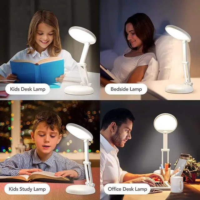 Alt view image 6 of 7 - Battery Operated Lamp Rechargeable Lamp Foldable & Portable Light, 8 Brightness Dimmable Cordless Lamp Rechargeable Light Wireless Lamp Mini Lamp, Battery Lamp Battery Lights Nail Light for Desk, LED