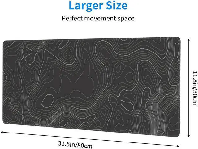 Alt view image 3 of 14 - Topographic Contour Gaming Mouse Pad Large XL Long Extended Pads Big Mousepad Keyboard Mouse Mat Desk Pad Home Office Decor Accessories for Computer Pc Laptop