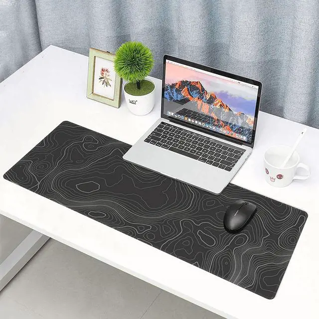 Alt view image 7 of 14 - Topographic Contour Gaming Mouse Pad Large XL Long Extended Pads Big Mousepad Keyboard Mouse Mat Desk Pad Home Office Decor Accessories for Computer Pc Laptop
