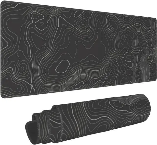 Main image of Topographic Contour Gaming Mouse Pad Large XL Long Extended Pads Big Mousepad Keyboard Mouse Mat Desk Pad Home Office Decor Accessories for Computer Pc Laptop