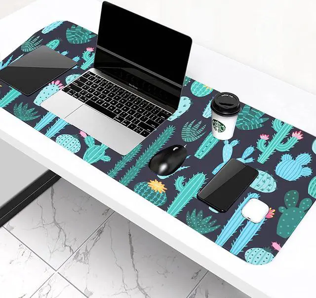 Alt view image 6 of 12 - Large Gaming Mouse pad Cactus Keyboard XL Large Gaming mousepads Desk mat 35.4  15.7x1.5 inch Computer Mouse pad Large Desktop Mouse pad Specially Designed for Game Surface / Office Durable Edge