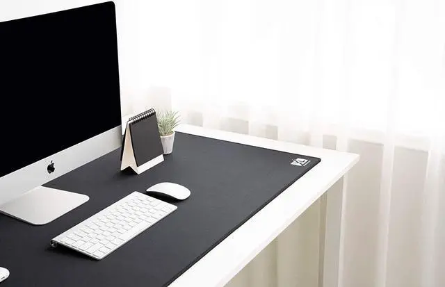 Alt view image 7 of 7 - Big Desk Mouse Pad Extra Large for Gaming(60'' x 30'') - Super Thick Giant Mousepad for Full Desk with Rubber Base (Black, 4XL)
