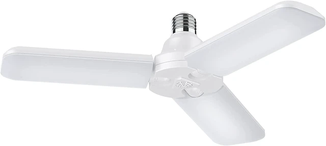 Main image of Feit Electric LED Garage Light, 3 Panel Adjustable Screw-in LED Shop Light Bulb, E26 Base, 4000 Lumens, Non-Dimmable, 5000k Daylight, Garage Ceiling Light, White, ADJ4000/5K/LED