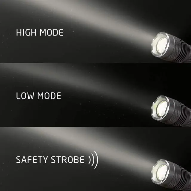 Alt view image 4 of 7 - LED Flashlights (4-Pack) S300 PRO IPX4 Water Resistant Tactical Flashlight Bright EDC Torches for Camping Outdoors Power Outage Emergencies
