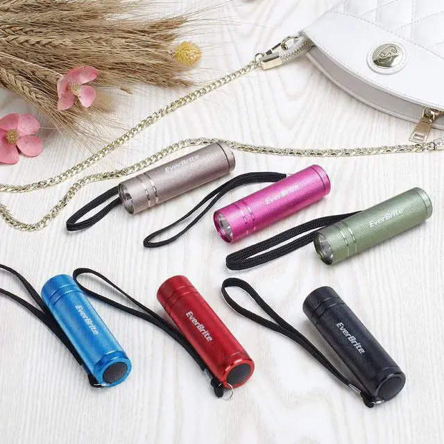 Alt view image 7 of 7 - 30-Pack Mini Flashlight Set Aluminum LED Handheld Torches with Lanyard Assorted Colors Batteries Included for Party Favors Night Reading Camping Power Outage Gift to Christmas