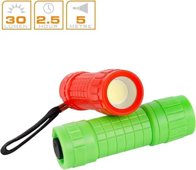 Alt view image 6 of 7 - Small Mini Flashlights Pack of 30 Assorted Colors New Type Cob Light With Battery