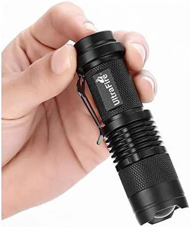 Alt view image 6 of 7 - 3 Pack Mini Flashlights Focus Adjustable SK68 Single Mode Tactical LED Flashlight Ultra Bright 300 Lumens Torch
