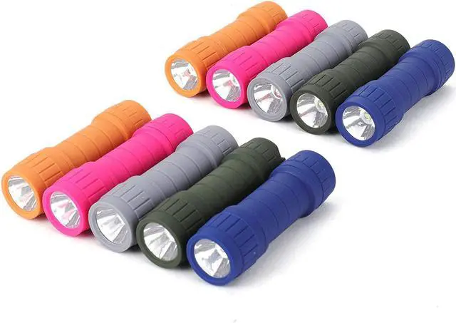 Main image of 10-Pack Professional Outdoor Mini Flashlights Set, Super Bright 100 Lumen LED Flashlights for Kids, Small Flashlights Pack with 30-piece AAA Dry Batteries Included