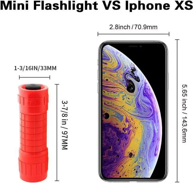 Alt view image 6 of 7 - 30-Pack Small Mini Flashlight Set 5 Colors COB LED Handheld Flashlight with Lanyard 90-Pack AAA Battery Included for Kids/Night Reading/Party/Camping/Emergency/Hunting