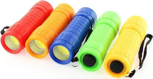 Alt view image 7 of 7 - 30-Pack Small Mini Flashlight Set 5 Colors COB LED Handheld Flashlight with Lanyard 90-Pack AAA Battery Included for Kids/Night Reading/Party/Camping/Emergency/Hunting