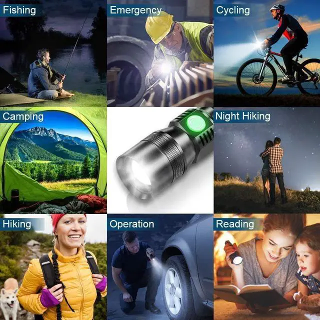 Alt view image 7 of 7 - Blacklight flashlights, 3 in-1 Rechargeable Flashlights, UV Light Magnetic LED Flashlight High Lumens, 7 Mode Emergencies Camping flashlight, Tactical Waterproof Flash Light for Pet Urine Detection