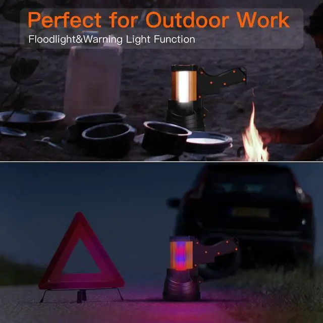 Alt view image 4 of 7 - BUYSIGHT Rechargeable Spotlight,Spot Lights Hand held 1000,000 lumens Large Flashlight Handheld Spotlight Lightweight and Super Bright Flashlight (Aluminium_Alloy Golden)
