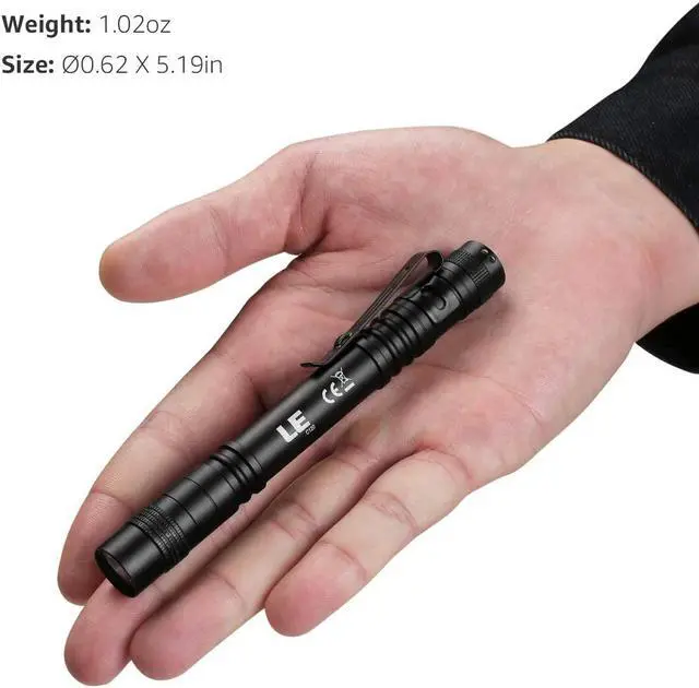 Alt view image 2 of 7 - LE LED Pen Flashlights Lightweight Mini Waterproof Pocket Flashlight with Clip 2 Pack Small Flashlights for Inspection Work Emergency