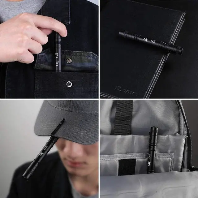 Alt view image 5 of 7 - LE LED Pen Flashlights Lightweight Mini Waterproof Pocket Flashlight with Clip 2 Pack Small Flashlights for Inspection Work Emergency