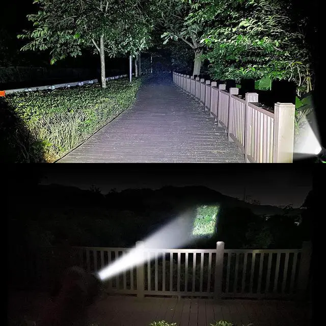 Alt view image 5 of 7 - LED Flashlight Rechargeable USB 2000 High Lumens Small and Bright Pocket Flashlights Focus Adjustable Water Resistant Handheld Flash Light for Camping Outdoor Emergency