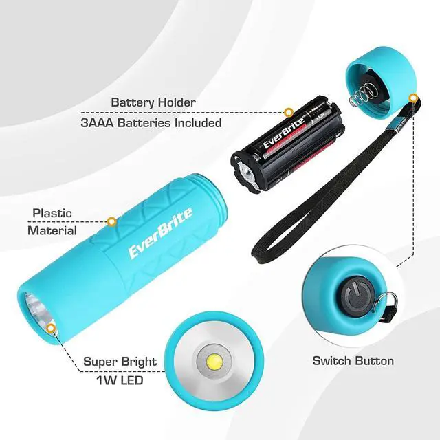 Alt view image 2 of 7 - 6-Pack Mini Flashlight Set Small Multicolor Flashlights with Lanyard 1W Led for Camping Hiking Emergencies 18 AAA Batteries Included Gift for Christmas Birthday Anniversary