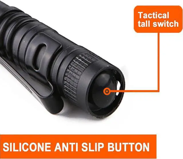 Alt view image 2 of 7 - 10 Pack Small Mini LED Flashlight Pocket Flashlight Pen Light Flashlight Tactical Flashlight with Clip Flashlights for Camping Outdoor Emergency Inspection Fathers Gifts for Dad Husband