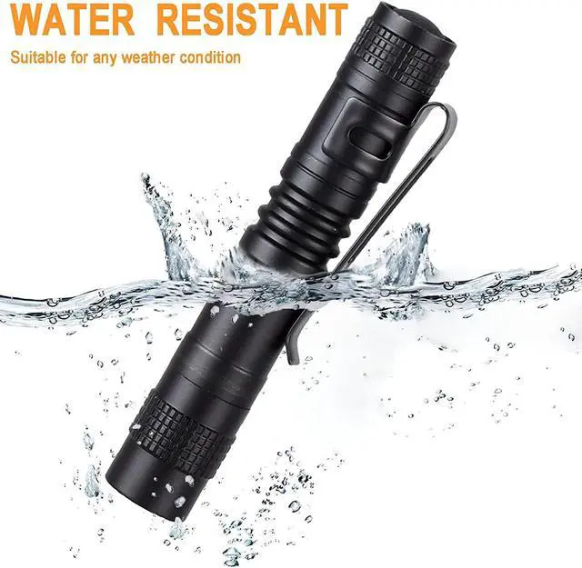 Alt view image 5 of 7 - 10 Pack Small Mini LED Flashlight Pocket Flashlight Pen Light Flashlight Tactical Flashlight with Clip Flashlights for Camping Outdoor Emergency Inspection Fathers Gifts for Dad Husband