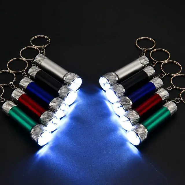 Alt view image 5 of 7 - 30 Pieces Mini Led Flashlight Keychain Portable 5 Bulb LED Flashlight for Camping Party Favors