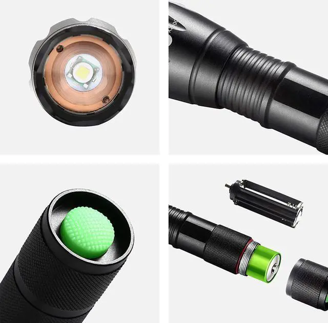Alt view image 5 of 7 - LED Flashlights 2 Pack Tactical Flashlight High Lumens Lights with 6Pack AAA Batteries Portable Waterproof Zoomable Flashlight with 5 Mode for Camping/Outdoor/Hiking/Gift-Giving/Emergency