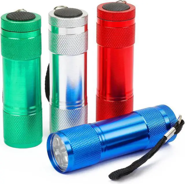 Main image of FASTPRO 4-Pack Aluminum LED Flashlights Set with AAA Dry Batteries Included and Pre-Installed