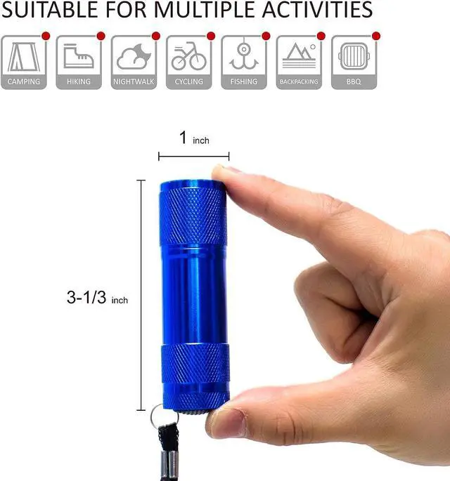 Alt view image 5 of 7 - FASTPRO 4-Pack Aluminum LED Flashlights Set with AAA Dry Batteries Included and Pre-Installed
