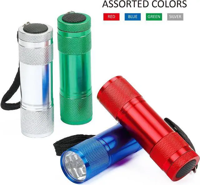 Alt view image 3 of 7 - FASTPRO 4-Pack Aluminum LED Flashlights Set with AAA Dry Batteries Included and Pre-Installed