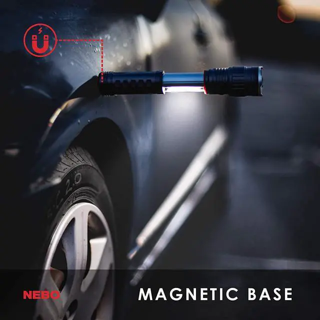 Alt view image 7 of 7 - Nebo Slyde Rechargeable Flashlight with Work Light | Rechargeable Flashlight with 4 Light Modes and a Magnetic Base