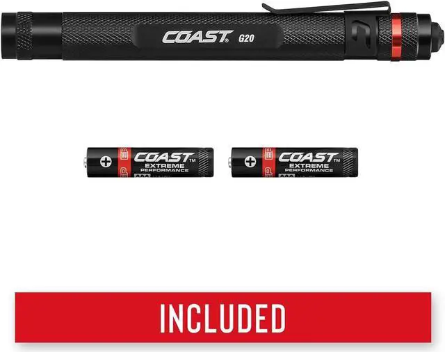 Alt view image 5 of 7 - COAST® G20 Inspection Beam LED Penlight with Adjustable Pocket Clip and Consistent Edge-To-Edge Brightness, Orange, 54 lumens