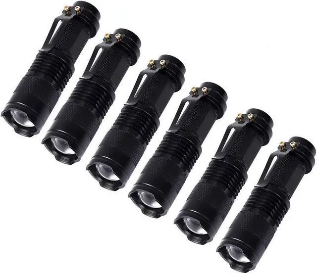Main image of KunHe 6 Pack Small Mini Single Mode Led Handheld Flashlights Aa Battery 1 Mode Flashlight Powerful
