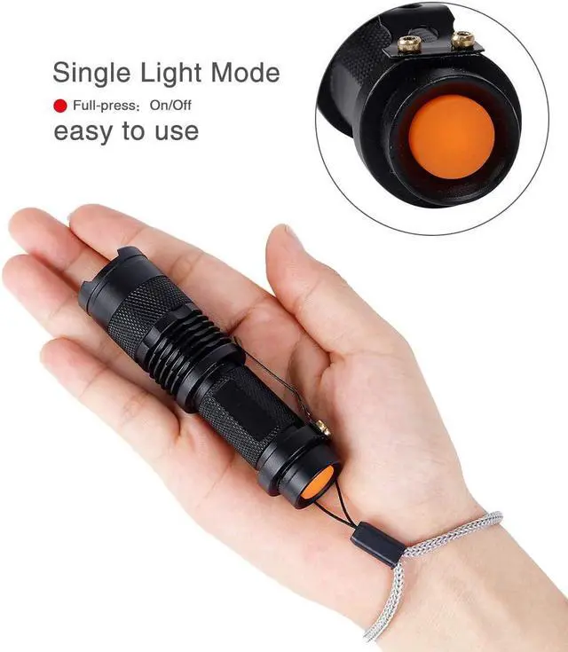 Alt view image 2 of 7 - KunHe 6 Pack Small Mini Single Mode Led Handheld Flashlights Aa Battery 1 Mode Flashlight Powerful