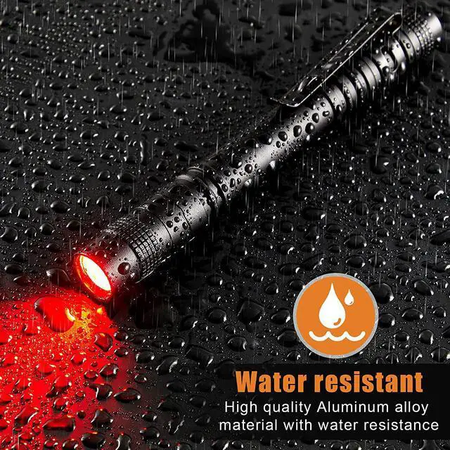 Alt view image 4 of 7 - Tuanse 4 Pcs Red Light Flashlight Red LED Flashlight Red Light Pen Light Flashlight Super Bright Red Flashlight Red Torch for Astronomy, Aviation, Night Observation and More