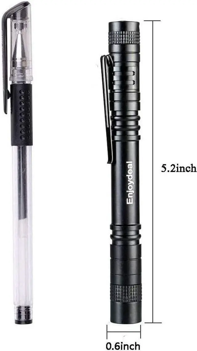 Alt view image 5 of 7 - 5PCS Pen Light Flashlight Ultra Slim Portable LED 1000LM Pocket Penlight Torch with Clip Powered by 2 x AAA Battery (not Include)