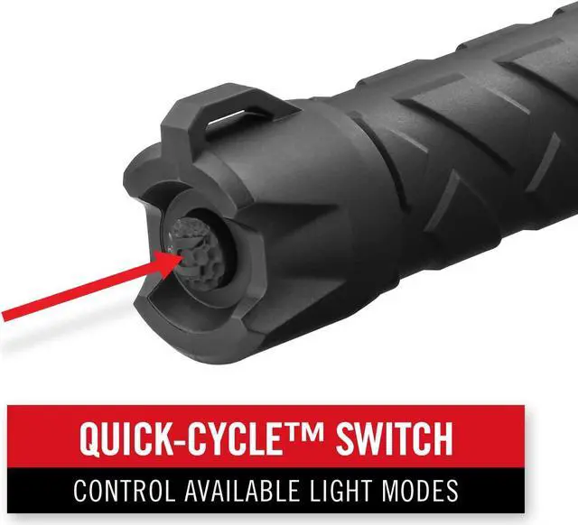 Alt view image 7 of 7 - COAST POLYSTEEL 600 1000 Lumen LED Flashlight with Pure Beam Twist Focus Stainless-Steel Core Crushproof Black