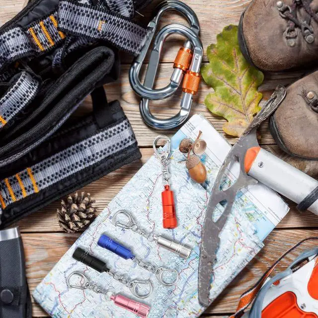 Alt view image 5 of 6 - Mudder 10 Pieces Small LED Flashlight Keychain Bright Flashlight Keychain Ring Portable Torch with Hook for Camping, Battery Included