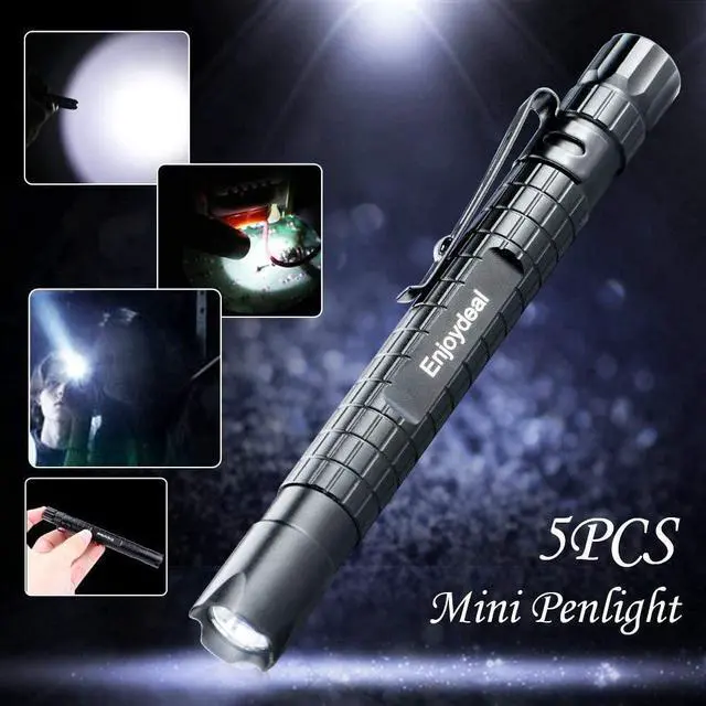 Alt view image 7 of 7 - 5PCS LED Pen Light Flashlight Ultra Slim 1000LM Penlight Waterproof Pocket Flashlight for Indoor Outdoor Inspection Work Repair and Emergency 5.5inch