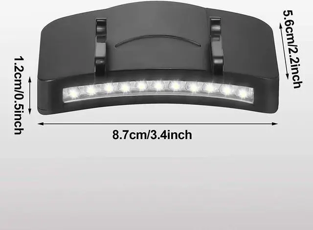 Alt view image 2 of 6 - Mudder 4 Pcs Hat Light Clip 11 LED Cap Lights Clip on Hat Headlamp Battery Powered Cap Brim Lamp Black Waterproof Ultra Bright Headgear Flashlight for Hunting Camping Fishing Hiking