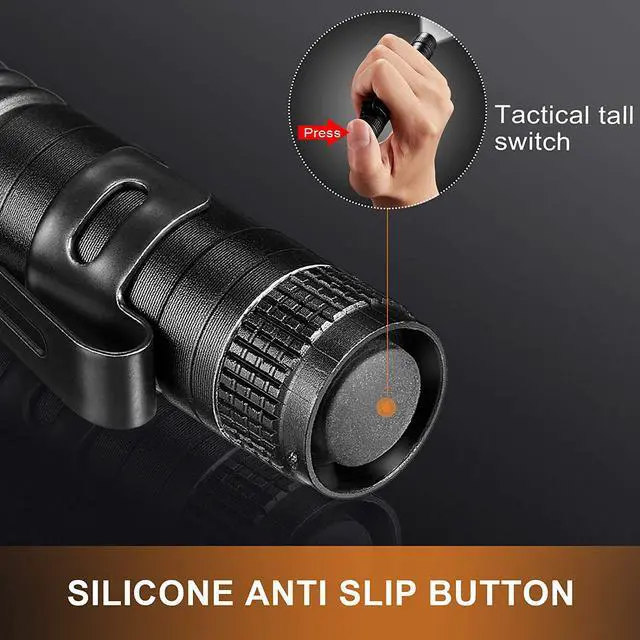 Alt view image 3 of 6 - Honoson 12 Pieces Mini LED Pen Flashlight Bulk Small Pocket Flashlight 3.5 Inch, 5.24 Inch Aluminum Handheld Penlight with Clip for Inspection Camping Emergency Diary Lighting